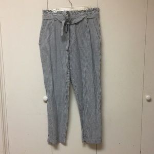 Linea Donna blue & white striped pants. NWT